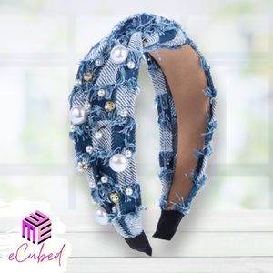 124 - Jean Headband with Pearls & Rhinestones